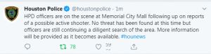 What Happened at Memorial City Mall, Houston Texas USA